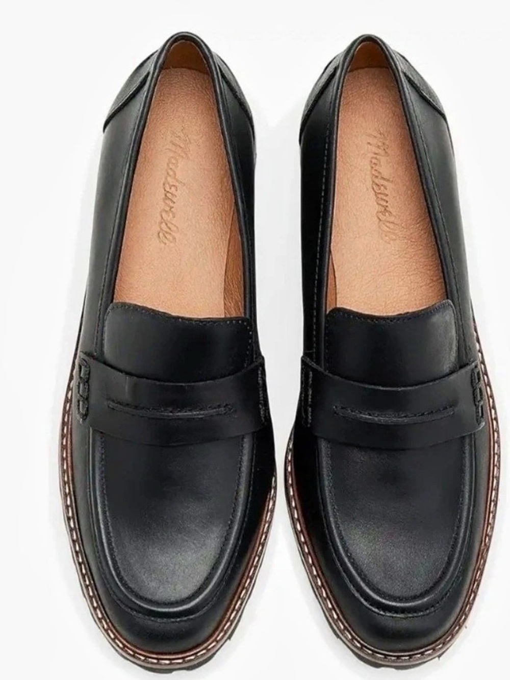 Madewell Black Leather Loafers